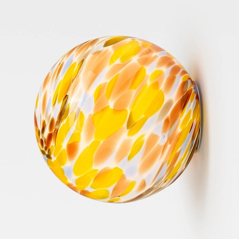 Contemporary Vintage Colorful Glass ball Wall Light Wall Lamp Sconce For Bedroom Living room corridor Wall Decor Indoor decor