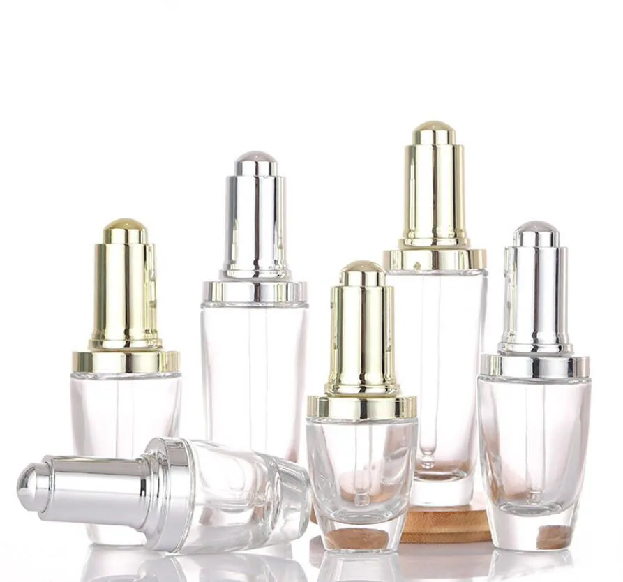 

30ML glass bottle dropper lotion emulsion serum moisture toner liquid essence oil skin Cosmetic Packaging