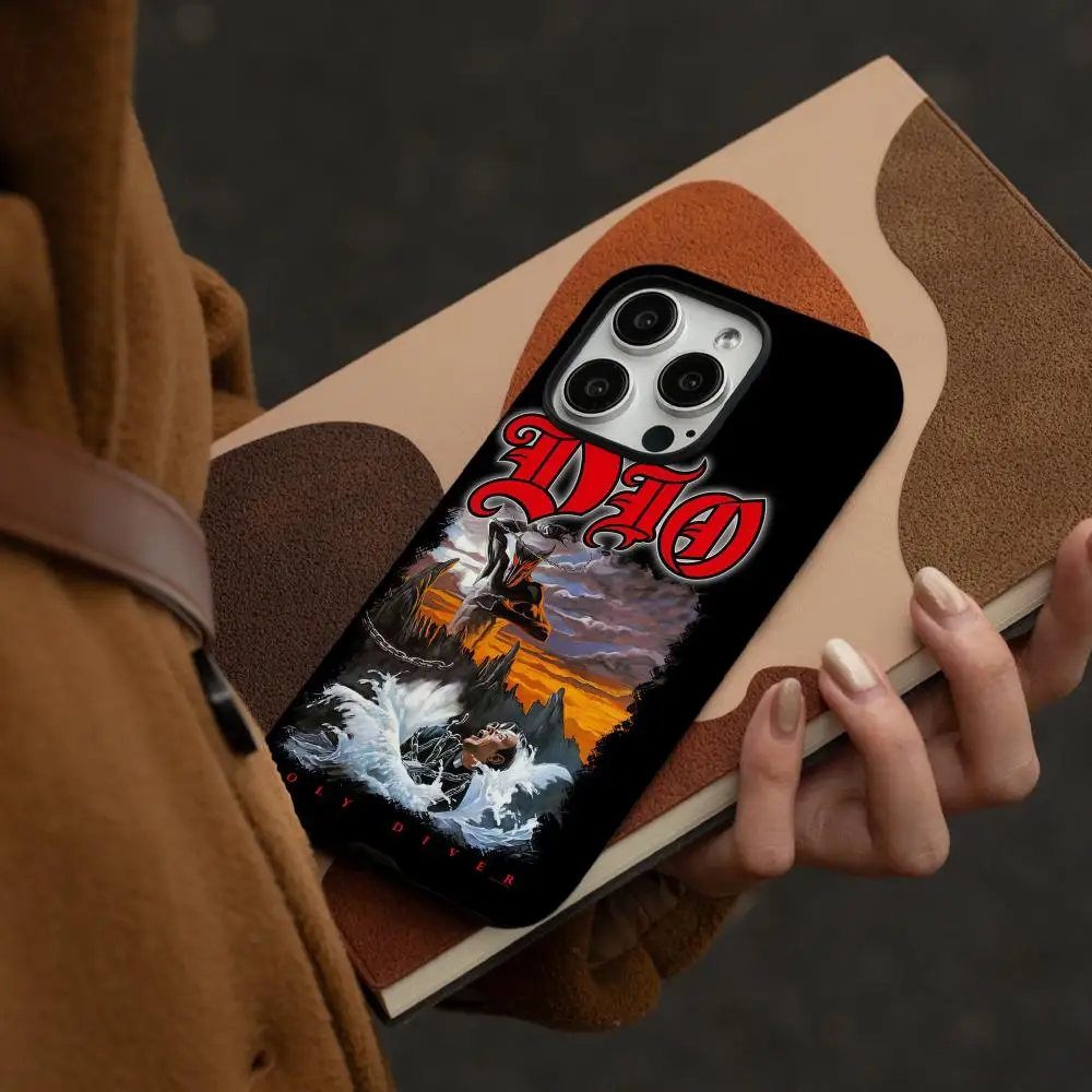 حافظة هاتف Holy Diver D-Dio-S لهاتف آيفون 17 16 15 14 13 12 Pro Max Plus لامعة عالية الدقة بطبقة مزدوجة غلاف صلب سائل