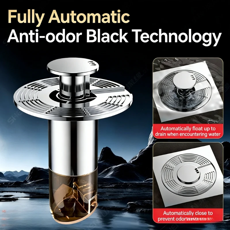 

Bath Shower Floor Strainer Cover Plug Trap One-Way Drain Valve Toilet Insect Prevention Deodorant Sewer Strainer Floor Drain