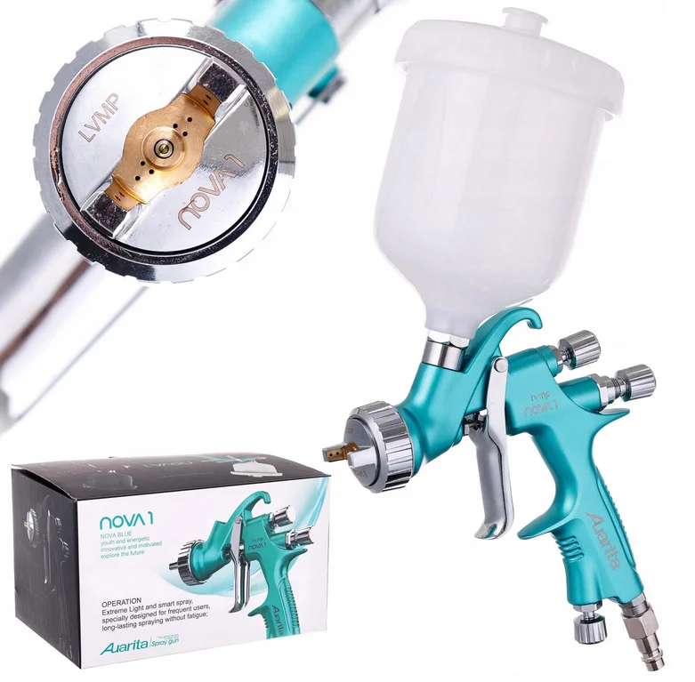 Auarita Nova1 6 Gravity Feed Spray Gun LVMP 1.3mm 600mljHVLP Gun Paint Car TooL