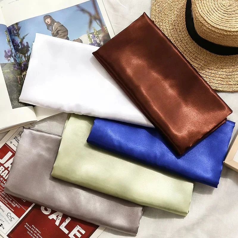 Solid color twill silk fabric surface color Ding DIY gift box packaging Sewing ribbon Inner lining cloth Pillow Home textile