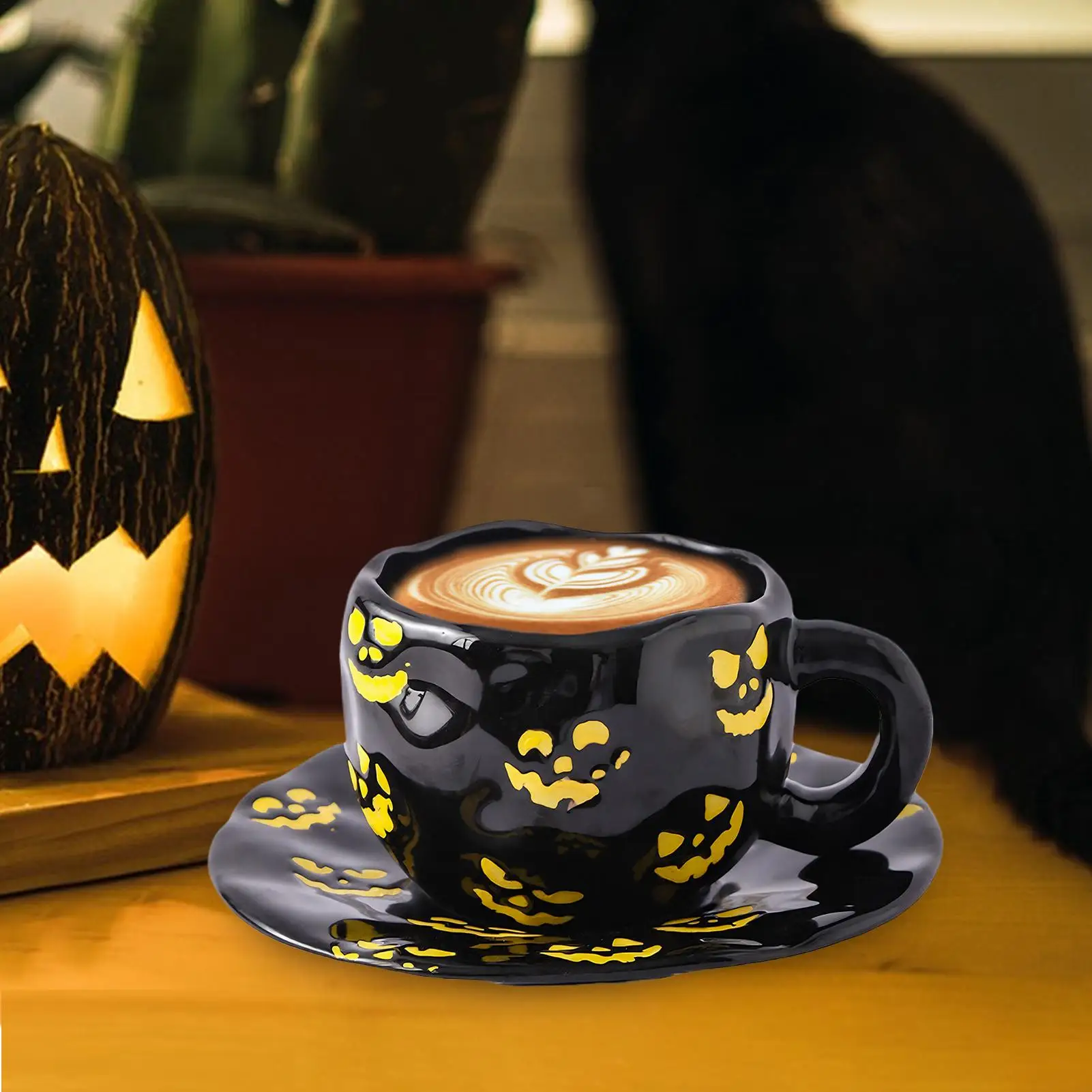 

Кружка на Хэллоуин, 320 мл, керамические праздничные чайные чашки, контейнер для напитков для горячего кофе, пива, вина, молока, осенние сборки, коллекторы