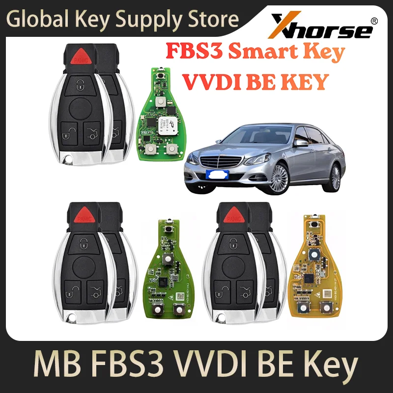 

Xhorse FBS3 Smart key BE Key MB remote key green yellow 315 434MHZ changeable frequency for VVDI MB tool VVDI KEY TOOL PLUS BGA