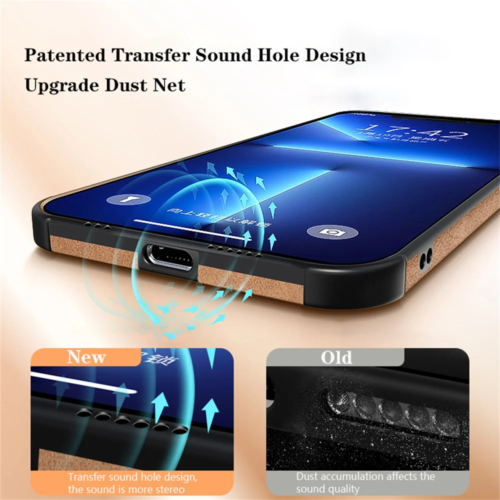 Luxury Shockproof Matte Lambskin Leather Case for iPhone 14 13 12 11 Pro X XR XS Max 7 8 Plus Soft Fabric Vintage Cover Funda