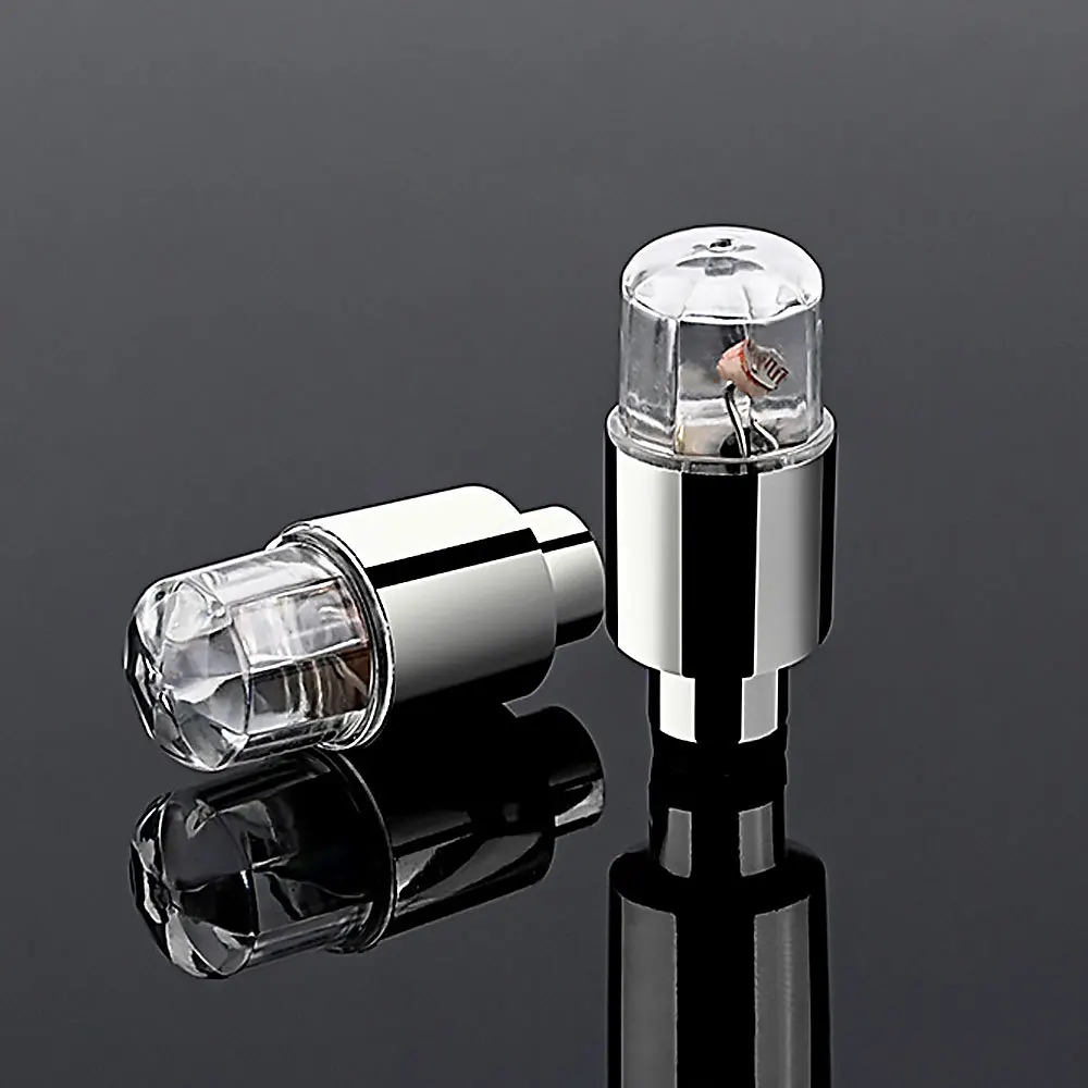 1/2/4Pcs Car Tire Valve Caps LED Car Motorcycle Cycling Wheel Lantern Spokes Hub Tyre Lamp Wheel Caps Auto Tyre Accessories