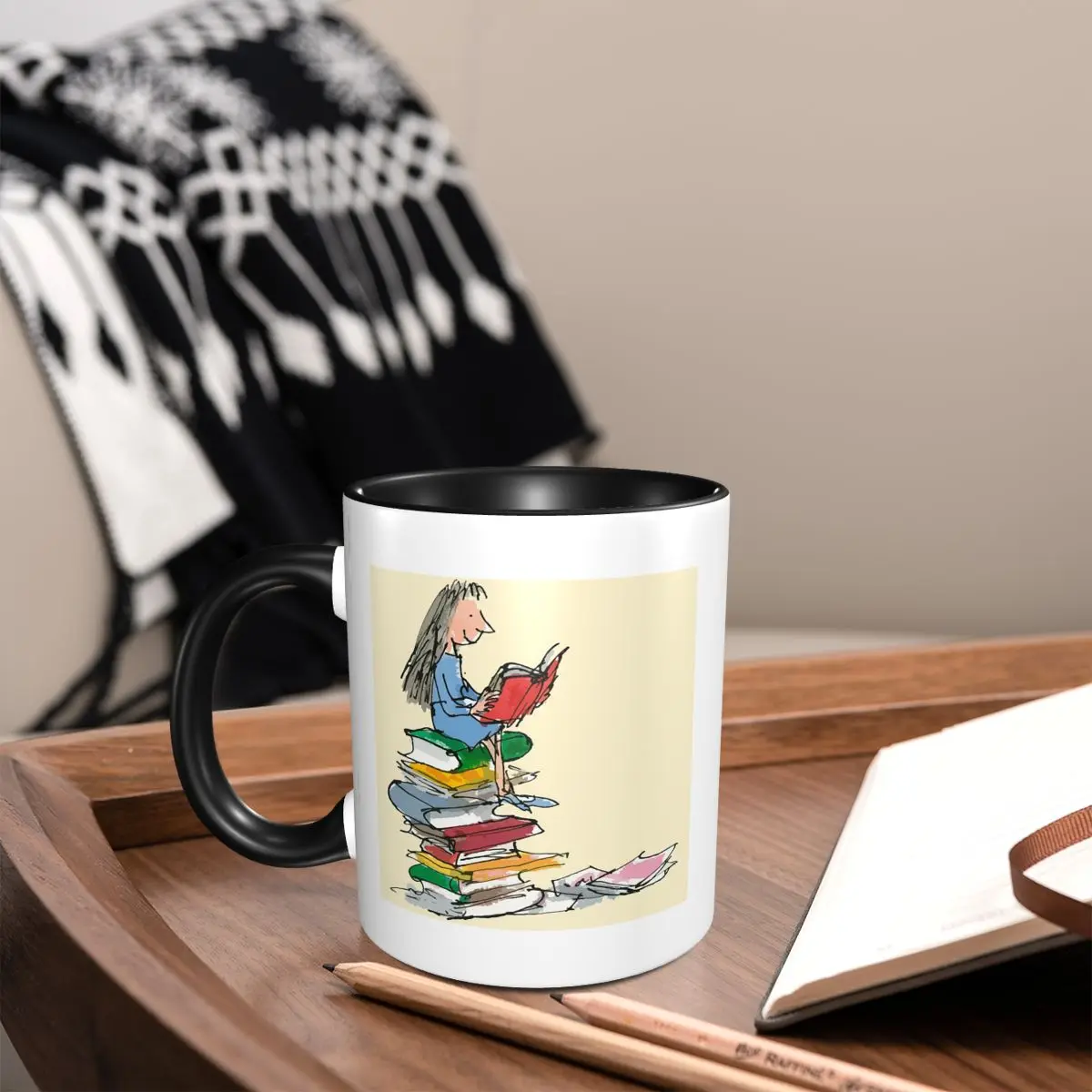 

Кружка для чтения Матильды, забавные керамические кофейные чашки, чайные кружки, чашка для молока, посуда для напитков, подарки для женщин и мужчин