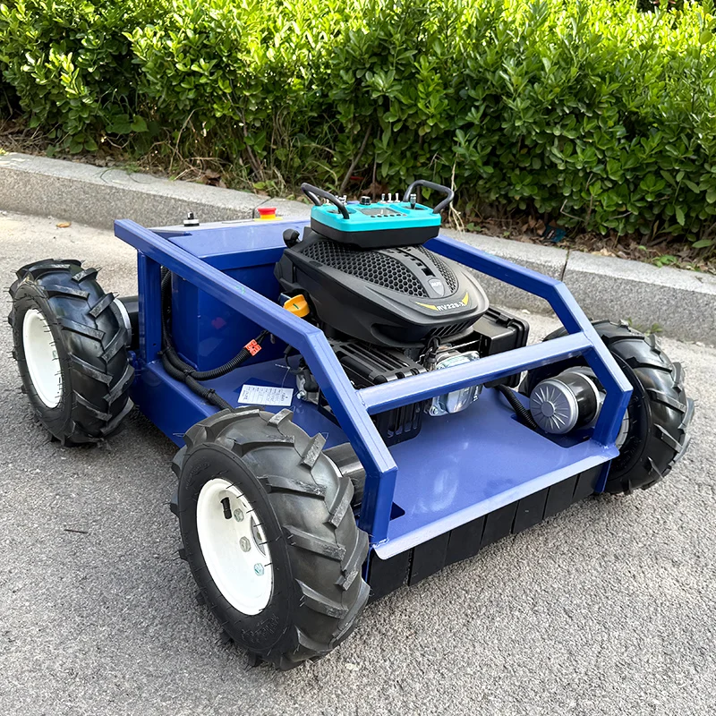 Customized Industrial DIY Micro Four-Drive Lawnmower with Remote Control Small  Land Mower