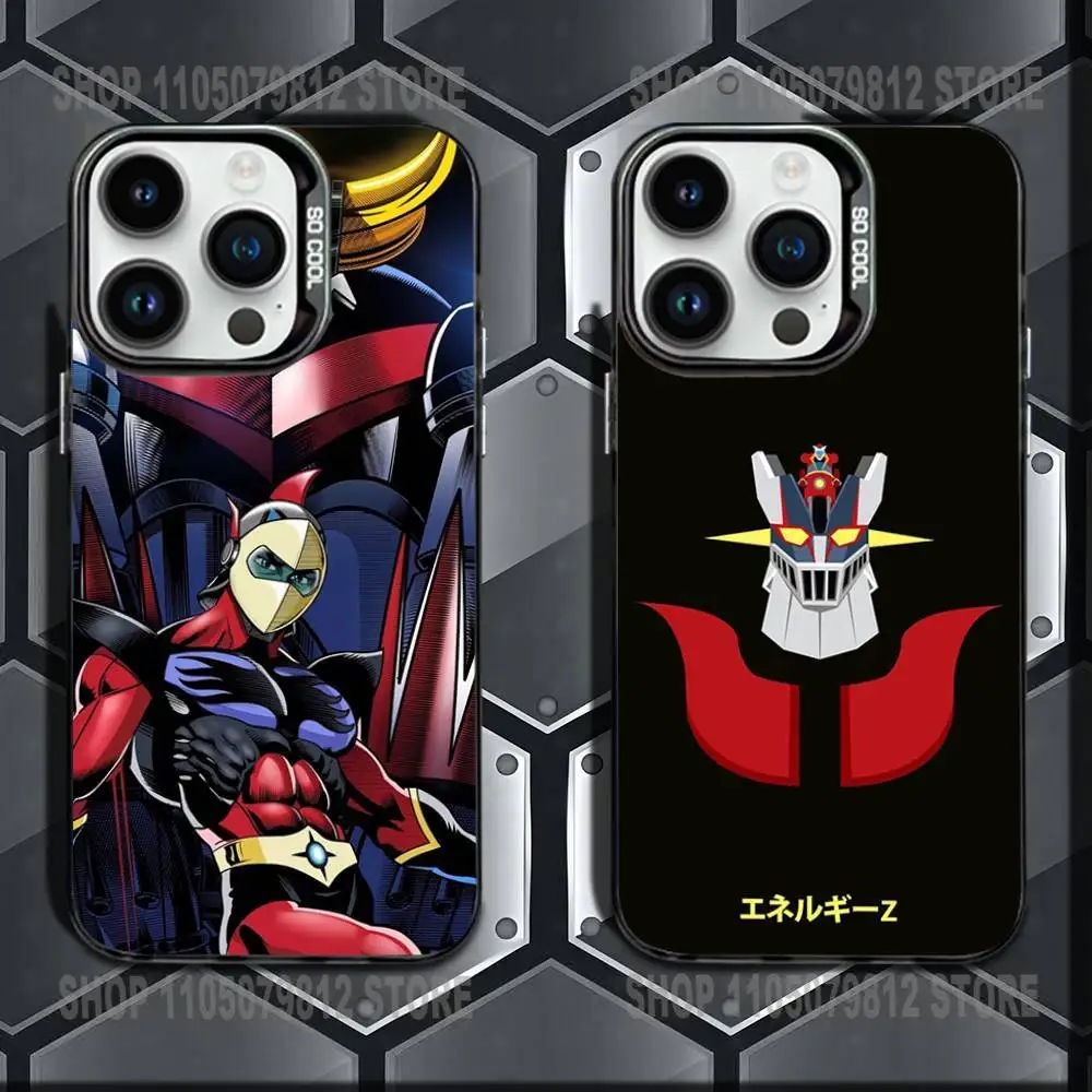 

UFO R-Robot G-Goldorak Phone Case For iPhone 16,15,14,13,12,11,Mini,Pro,E,MAX Black Candy Matte Shockproof Cover