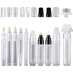 10 Pieces Refillable Paint Pens Empty Pen Rod Paint Markers Refillable Empty Acrylic Paint Marker For Art Supplies