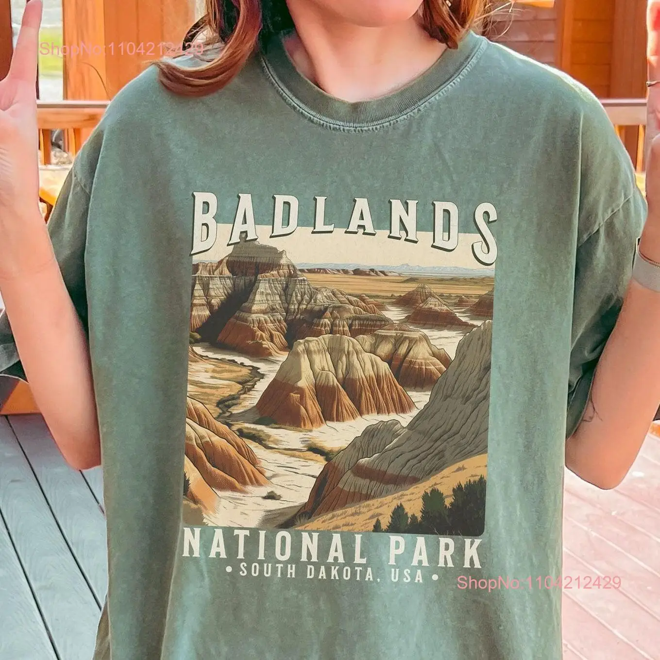 Badlands National Park T Shirt Comfort Colors Granola Girl Cute US Traveler South Dakota Ranger long or short sleeves