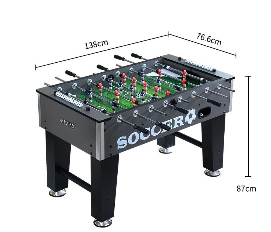 

Indoor soccer machine 1.4m large adult table football table solid wood multi-layer board misty rain ash.