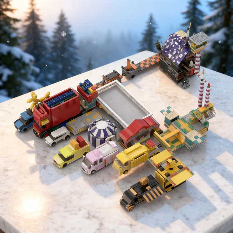 

4398pcs MOC Funfair City Model Building Blocks Construction Christmas Gifts Toy Creative DIY Idea Education Brick Architecture