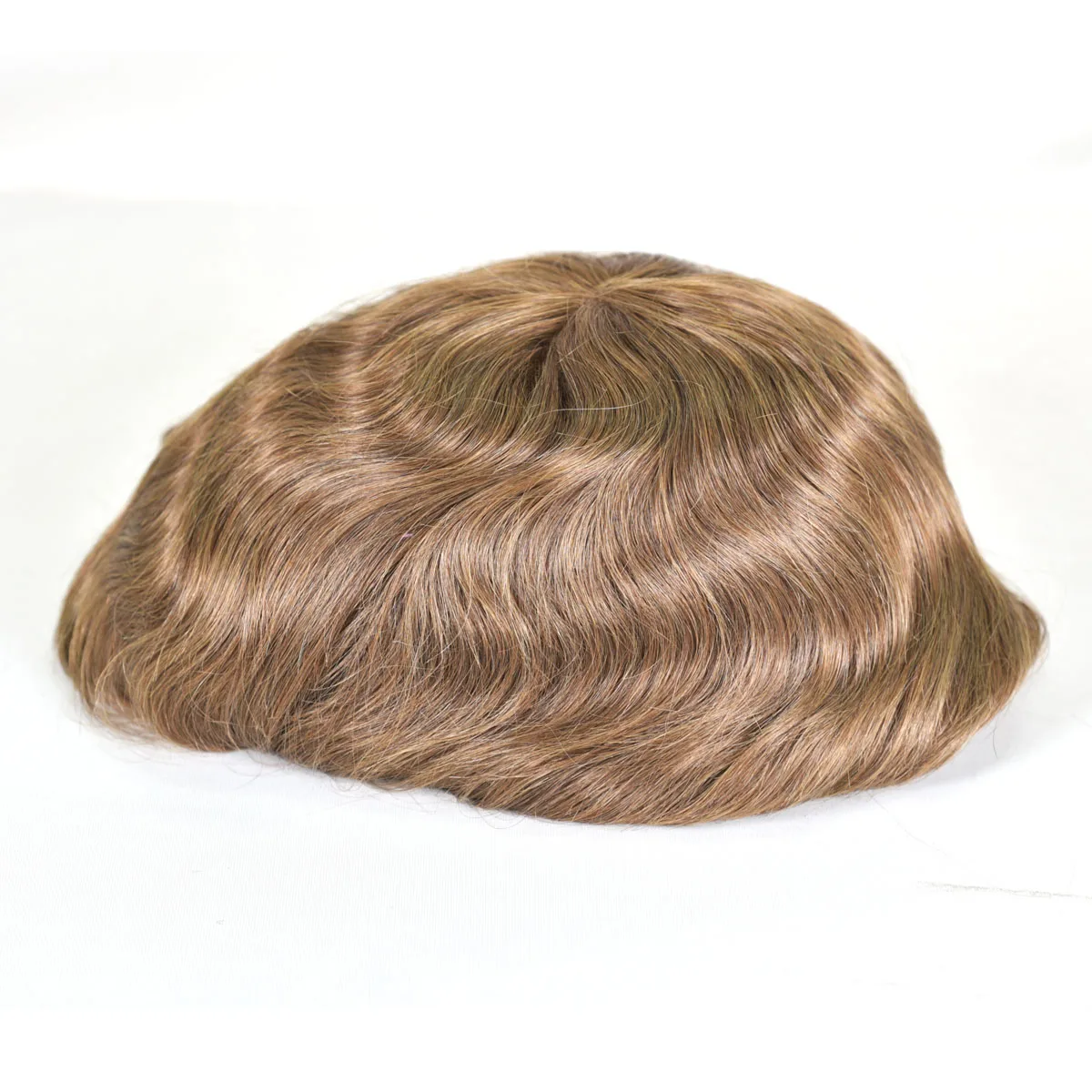 

Men’s Toupee 10x8” Hair Pieces for Men 100% Human Hair Lace Front Natural Hairline Hair Toupee Mono Net with Thin Skin PU Around