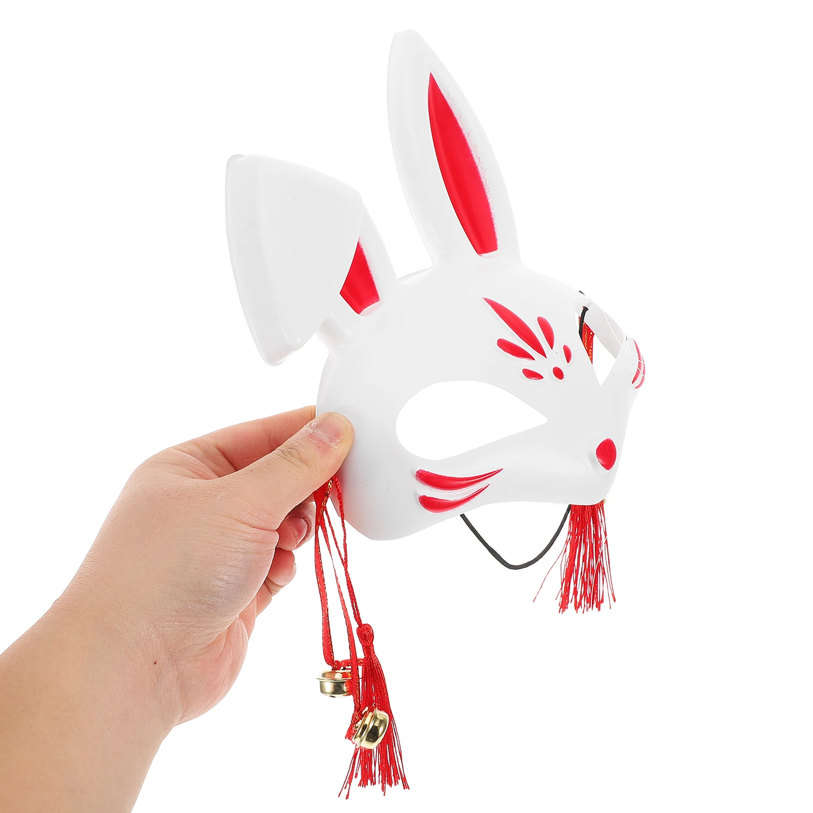 قناع نصف وجه على شكل أرنب لطيف للنساء لحفلات عيد الفصح وقناع كرة مكياج للأطفال إكسسوار زي أرنب أبيض