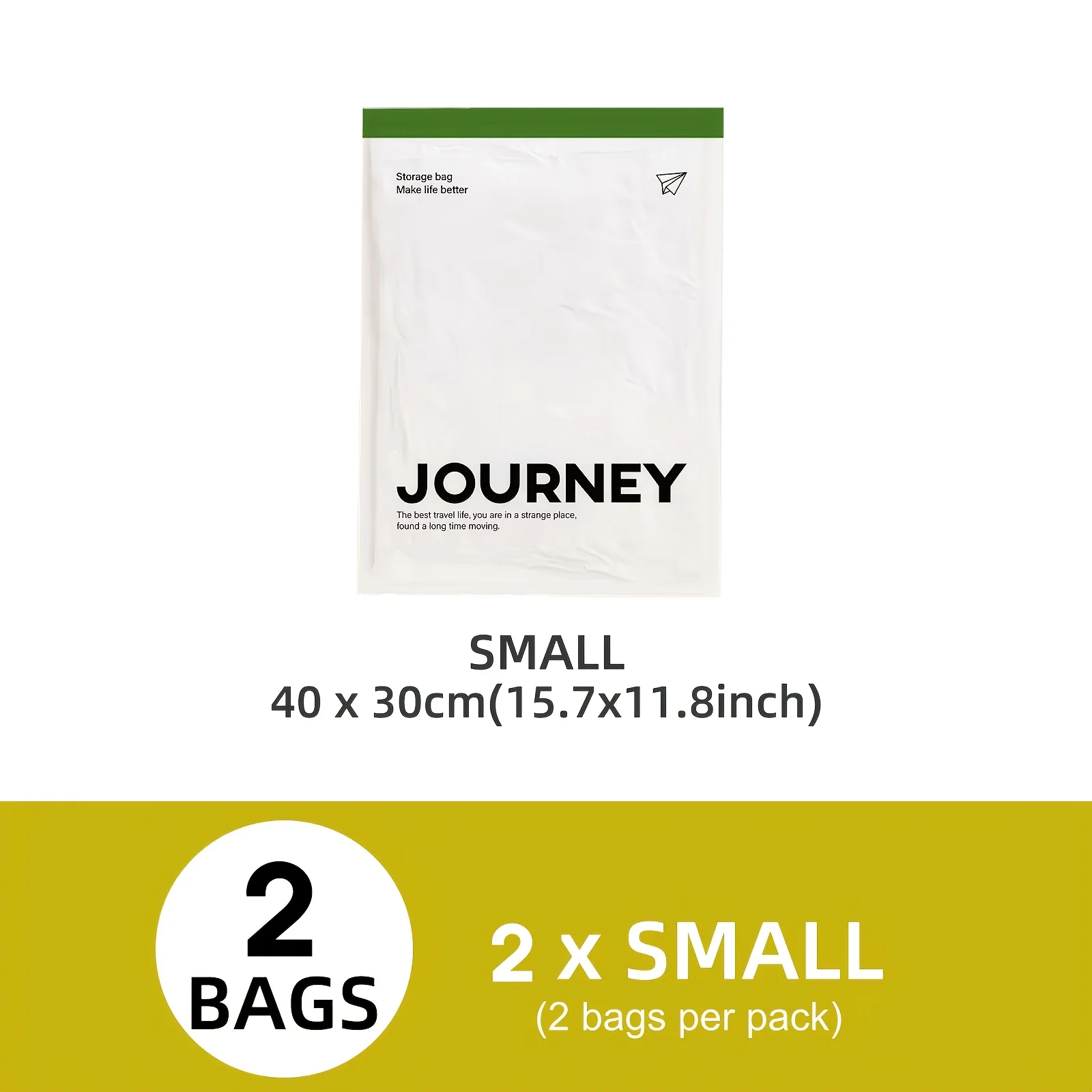 2 stuks vacuümopbergzakken, handgerolde reisvacuümopbergzakken voor handdoeken, sokken, kleding, meer, geen pomp nodig