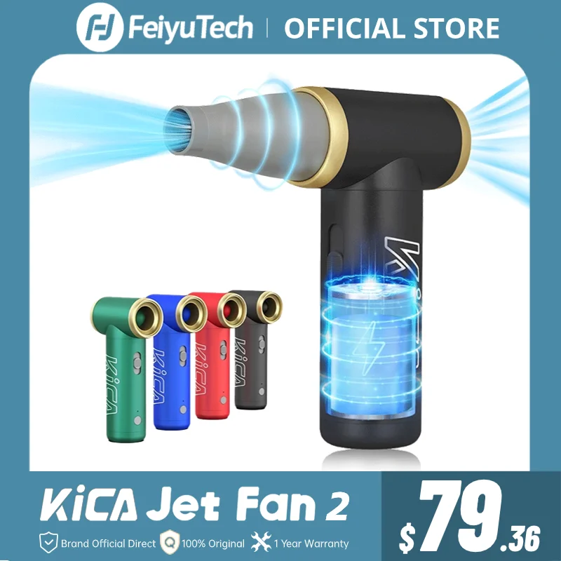 KICA Jetfan 2 Compressed Air Duster Electric Air Dust Blower Portable Cordless Computer Keyboard Cleaner for PC Car 100000RPM