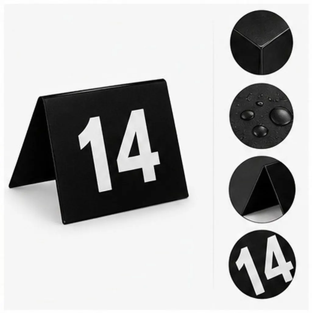 20Pcs Number Signs Acrylic V Shaped Table Number Cards for Wedding Reception Conference Banquet Double Sided Visibility