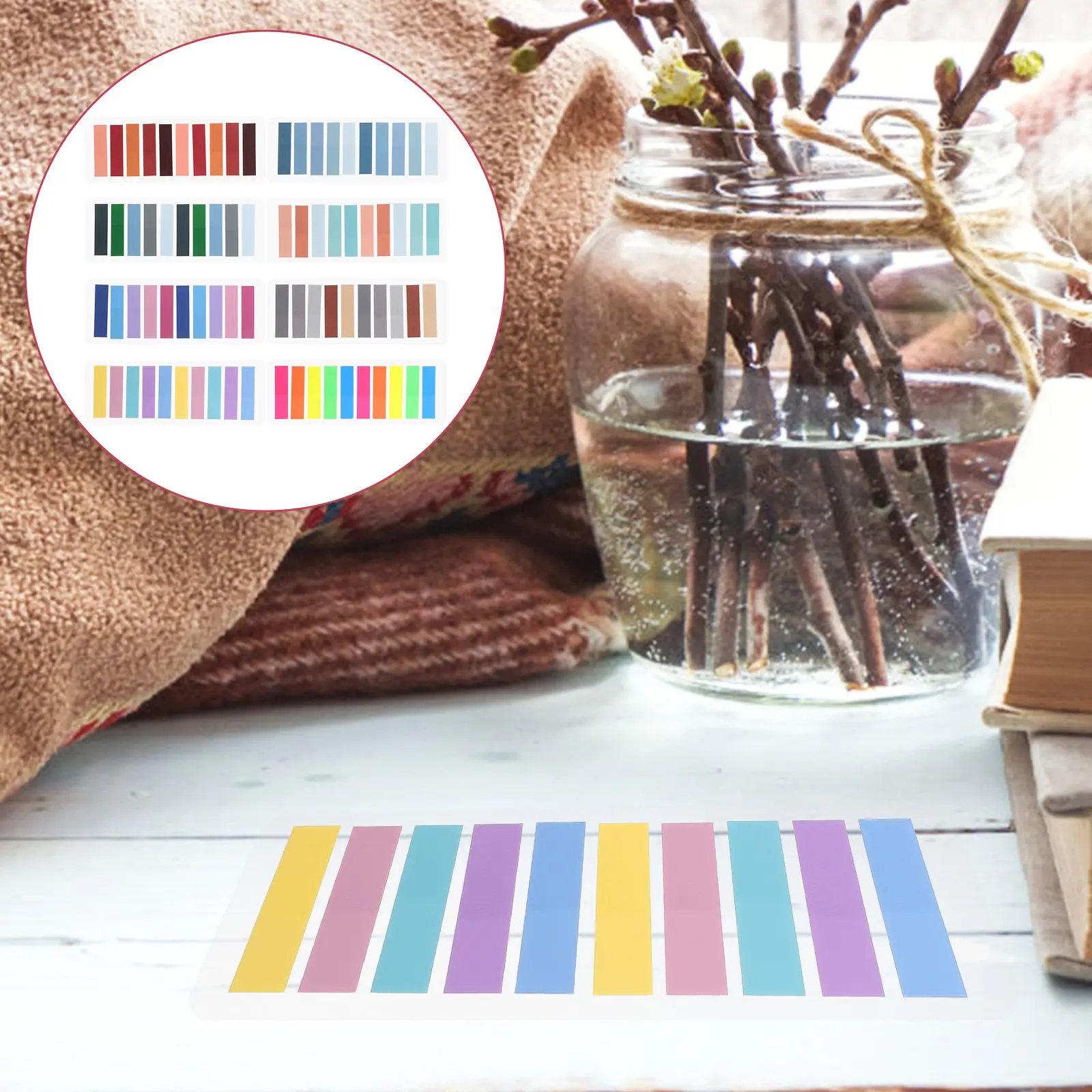 

1600Pcs Colorful Sticky Page Markers Book Tabs Index Tabs for Teachers Students Professionals Lightweight Easy Peel Paste