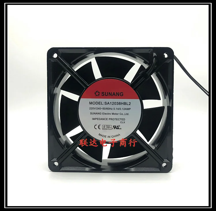 

SUNON SA12038HBL2 AC 220V 0.14AMP 120x120x38mm 2-Wire Server Cooling Fan