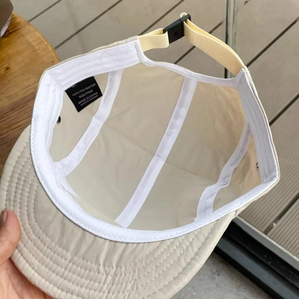 Vintage Short Brim 5 Panel Cap Quick Dry Sun Protection Sports Running Cap Embroidered Adjustable Sun Hat Women Men