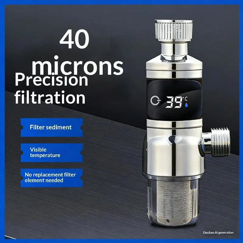 

НОВИНКА: 1 шт. душевая лейка с цифровым дисплеем, термостатом и фильтром, 40-см сетчатый фильтр для чистой воды