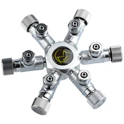 Stainless Steel Multi Way Aquarium CO2 Splitter Distributor Check Valve Solenoid Valve CO2 Regulator Fish Tank Accessories