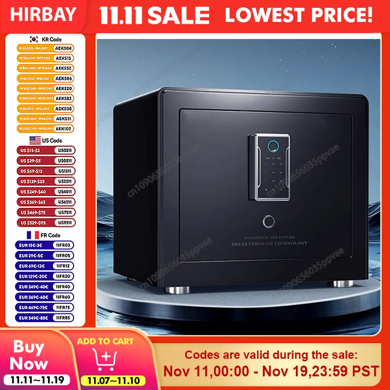 CSP معتمد آمن بصمة كلمة المرور بدون مفتاح واي فاي التحكم الذكي عن بعد آمن مكتب منزلي صغير مضاد للسرقة 30/40 سنتيمتر آمن #1