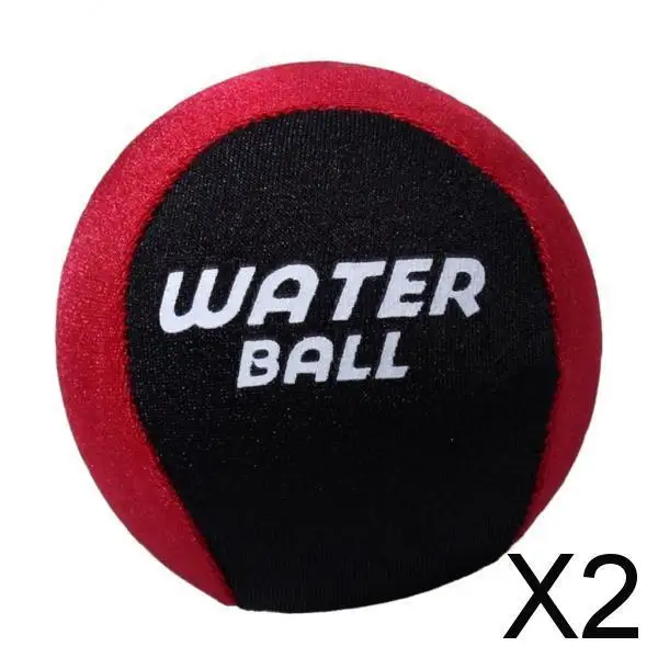 2xWater Bouncing Ball Skimmer for Beach Sport Swimming Pool Game Red Black