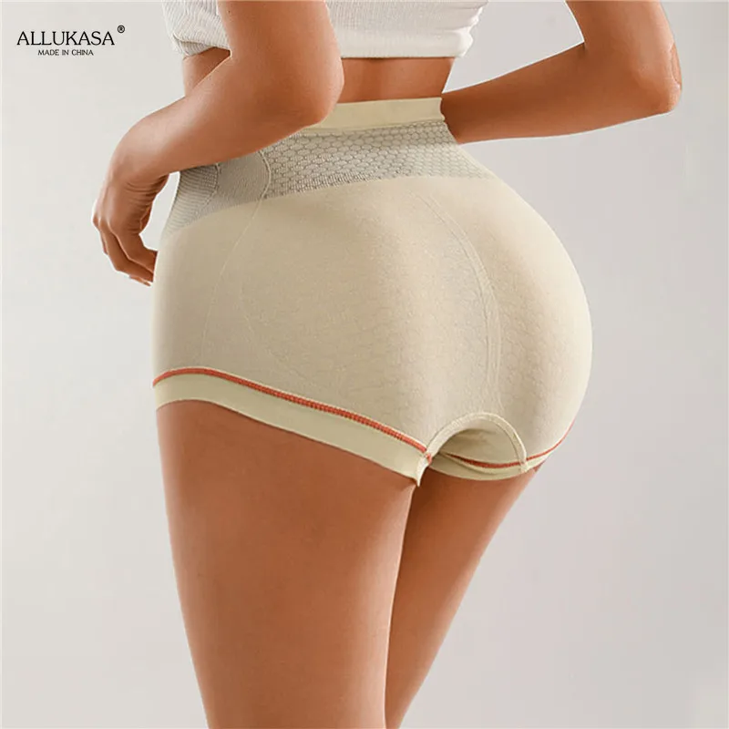 High Waist Women Panties Flat Belly Shaping Briefs Breathable Mesh Transparent Knickers Tummy Hip Lift Underpants