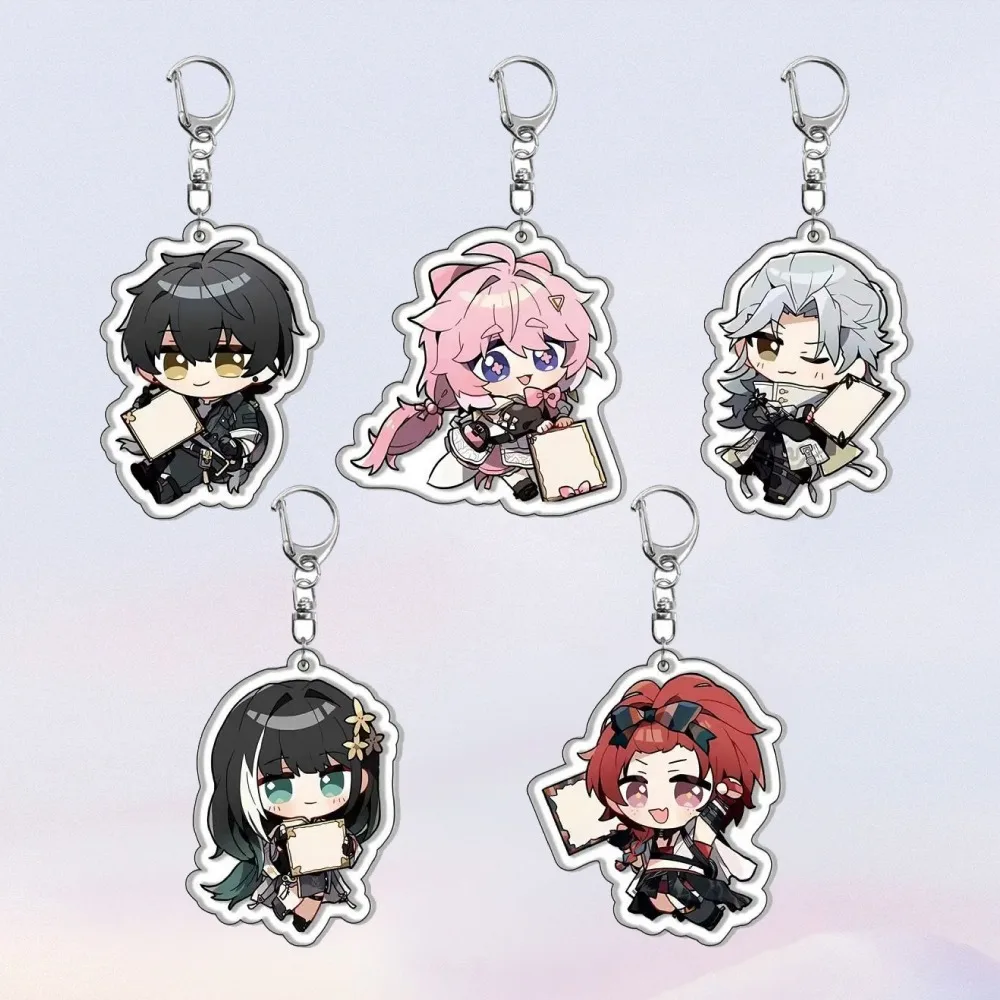 

Diy WutheringWaves Acrylic Keychain Anime Peripheral Two-dimensional Cartoons Student Backpack Pendant Originality Holiday Gifts