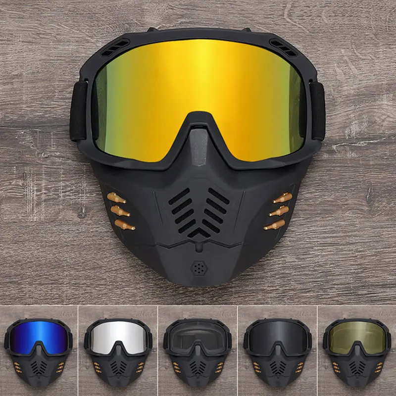 Tactical Cosplay Wargame Mask Military Fan Face Shield Windproof Riding Mask Paintball Airsoft Goggles QG253S