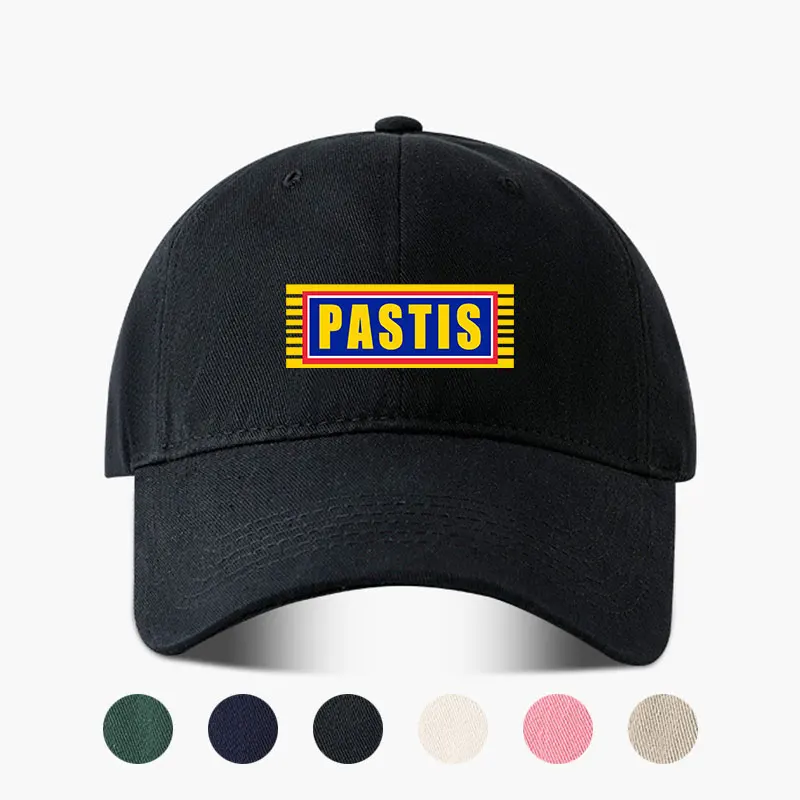 Unisex Cotton Pastis Printed Baseball Cap Adult Adjustable Breathable Sports Hat Man Large Size 56-60-65cm Sun Visor Dad Caps