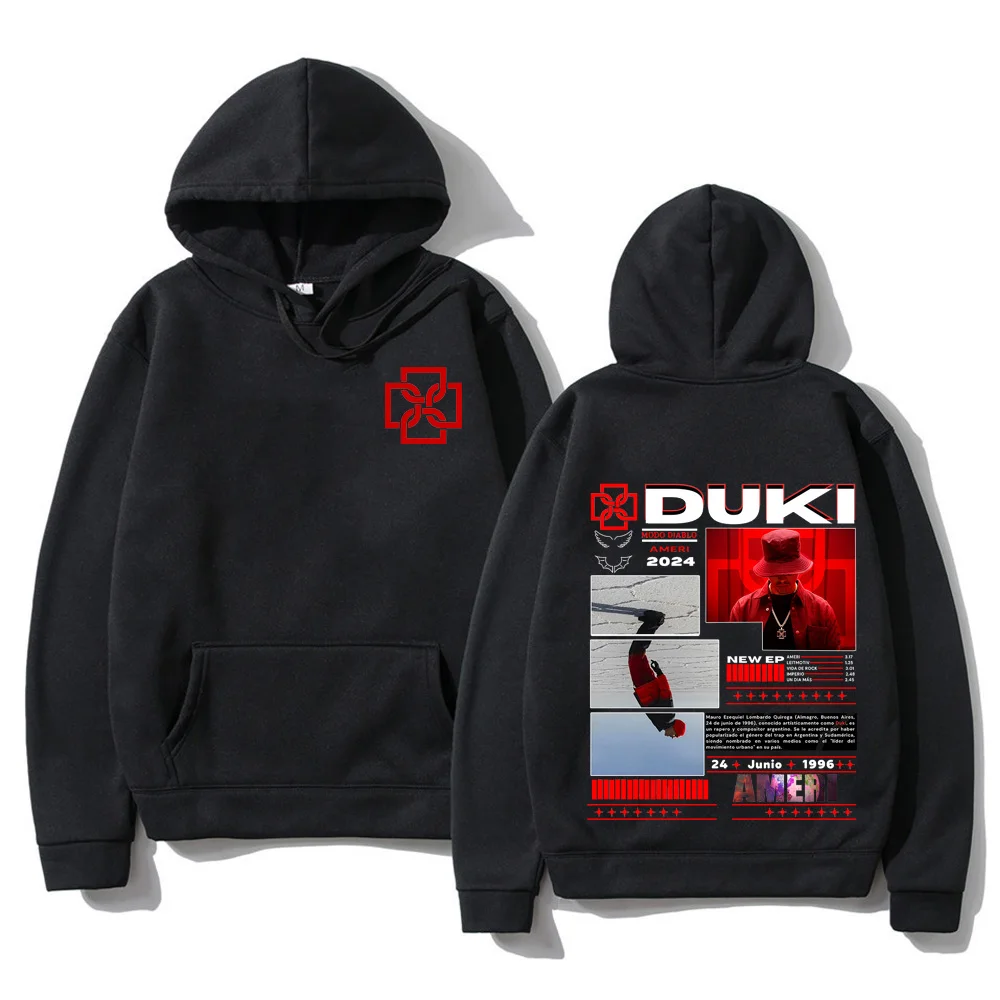 Duki Ameri World Tour Hoodies Men's Women Clothing Fashion Hip Hop Oversized Sweatshirts Unisex Casual Long Sleeve Pullovers