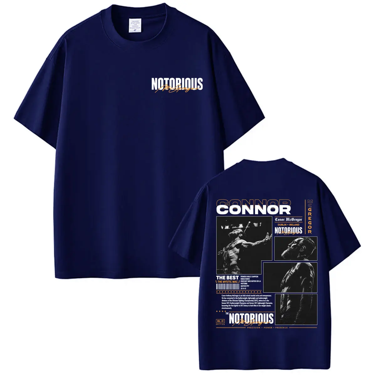 The Notorious Connor McGregor Vintage Graphic T Shirt Men Women Fashion Violence Aesthetics T-shirts Casual 100% Cotton T Shirts