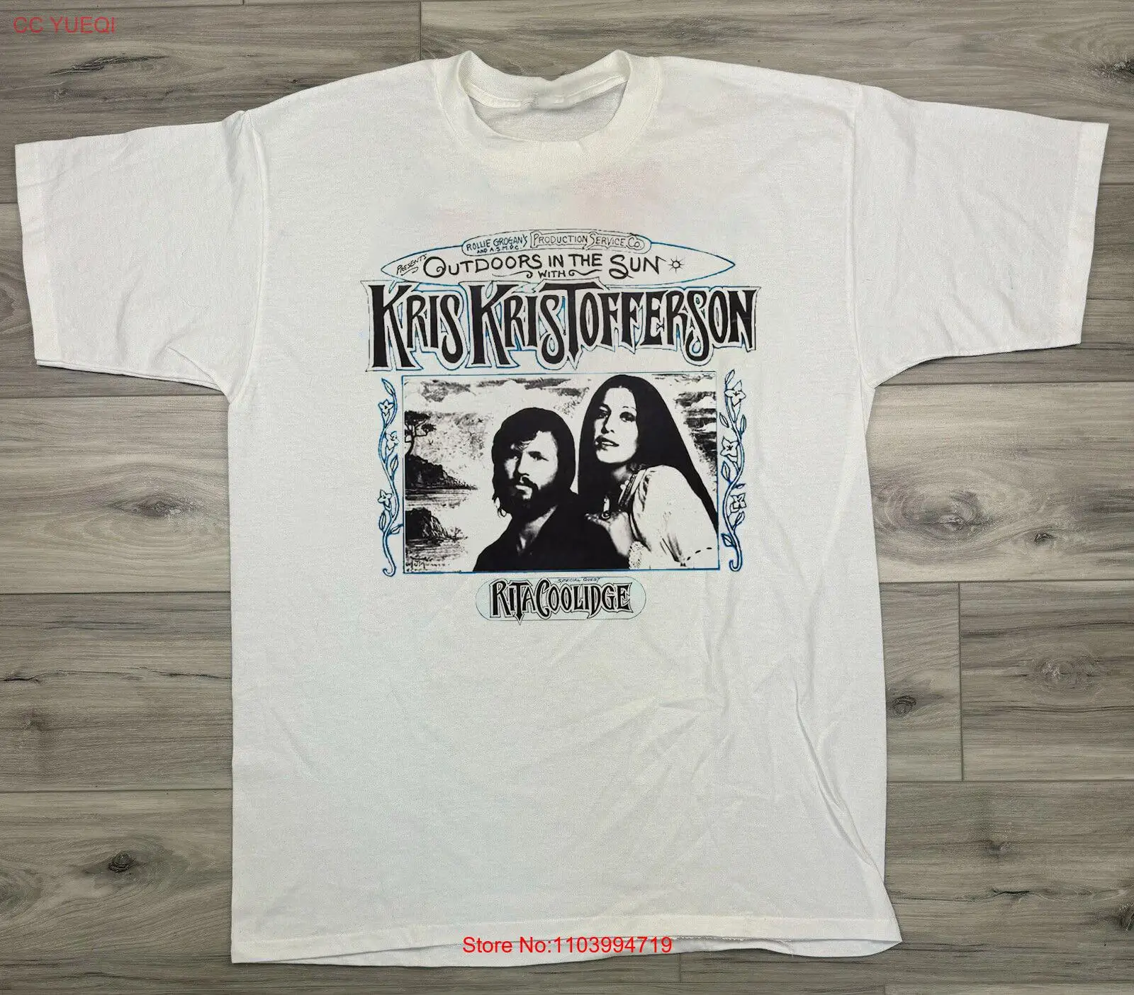 Kris Kristofferson Rita Coolidge Tour Short Unisex T-Shirt Cotton Full Size