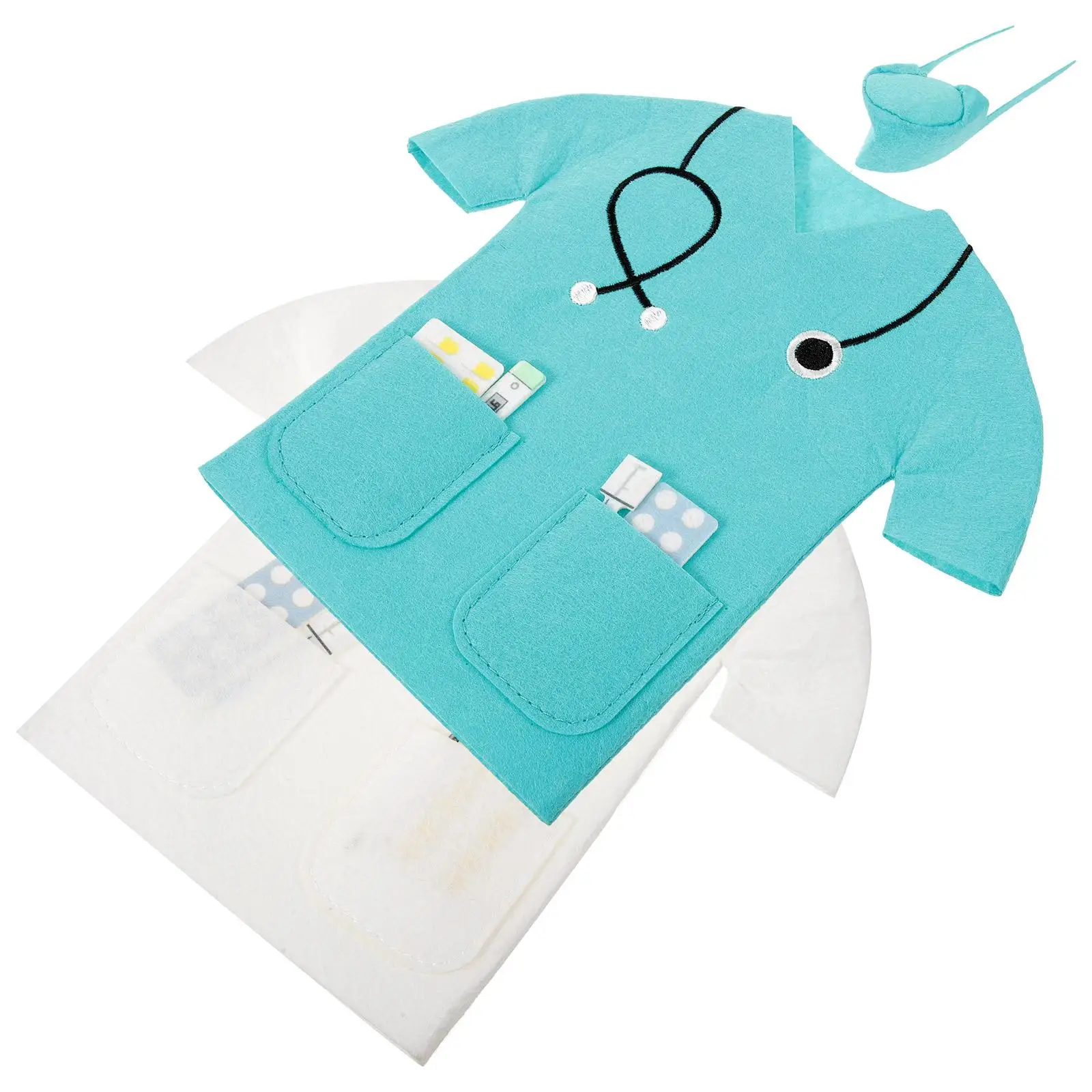 

2 Pcs Non woven Felt Safe White Blue Bottle Cover Wine Wine Bottle Gift Bags Coat Gift Party Storage Decorative