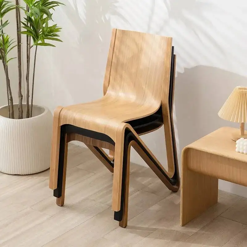 Simple, Modern, Designer, Solid Wood, Medieval, Stackable, Dining Chair, Wabi-sabi, Living Room, Desk Chair