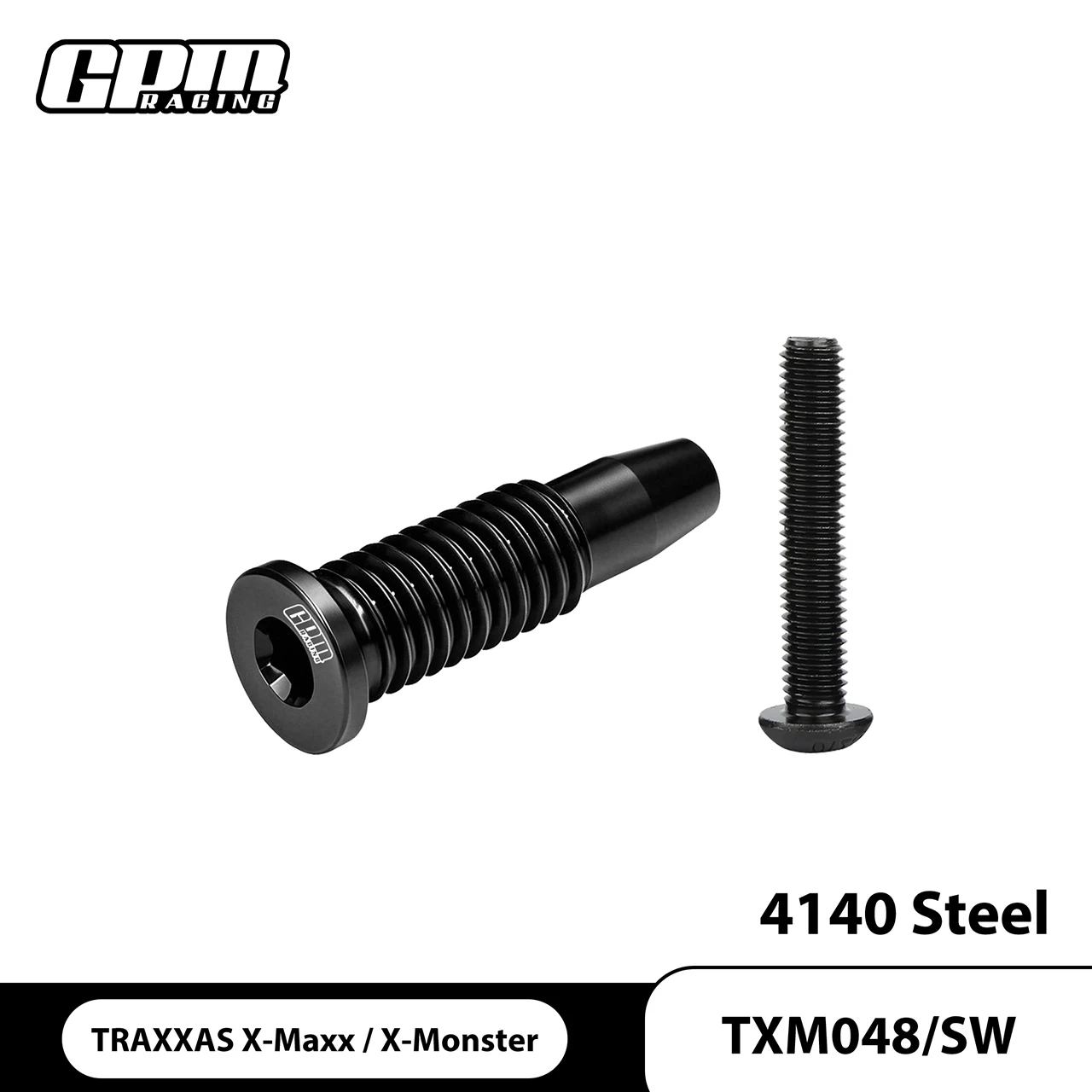 GPM 4140 STEEL STEERING BELLCRANK POST SCREW For 77076-4 TRAXXAS 1/5 X-Maxx 6S Monster Truck