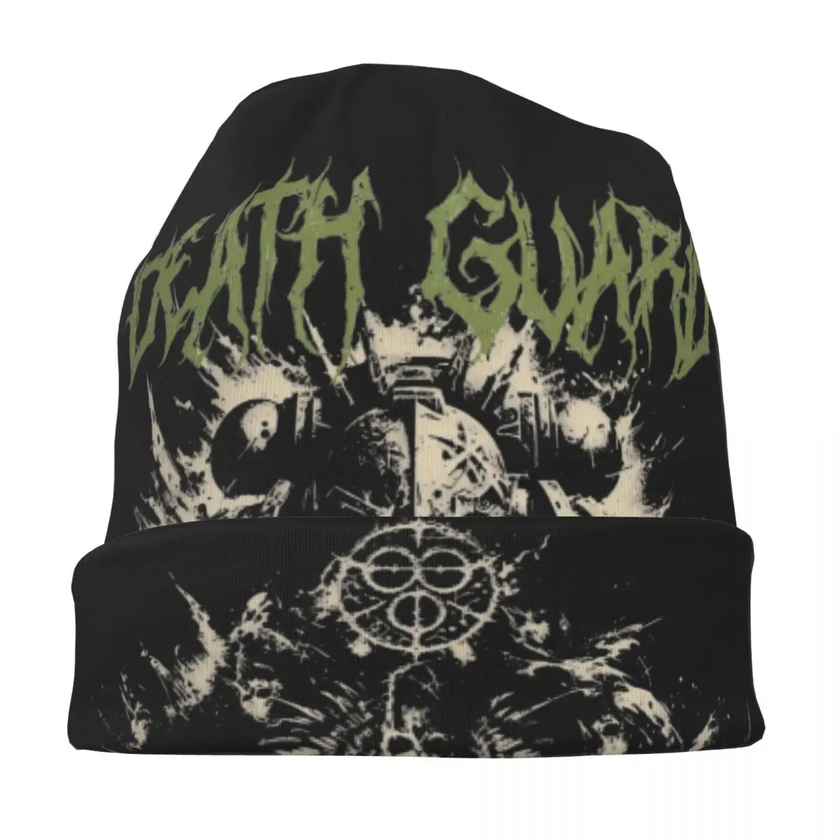 Warhammers Death Guard Black Metal Bonnet Hat Autumn Winter Skullies Beanies Hat for Men Women Spring Thermal Elastic Caps