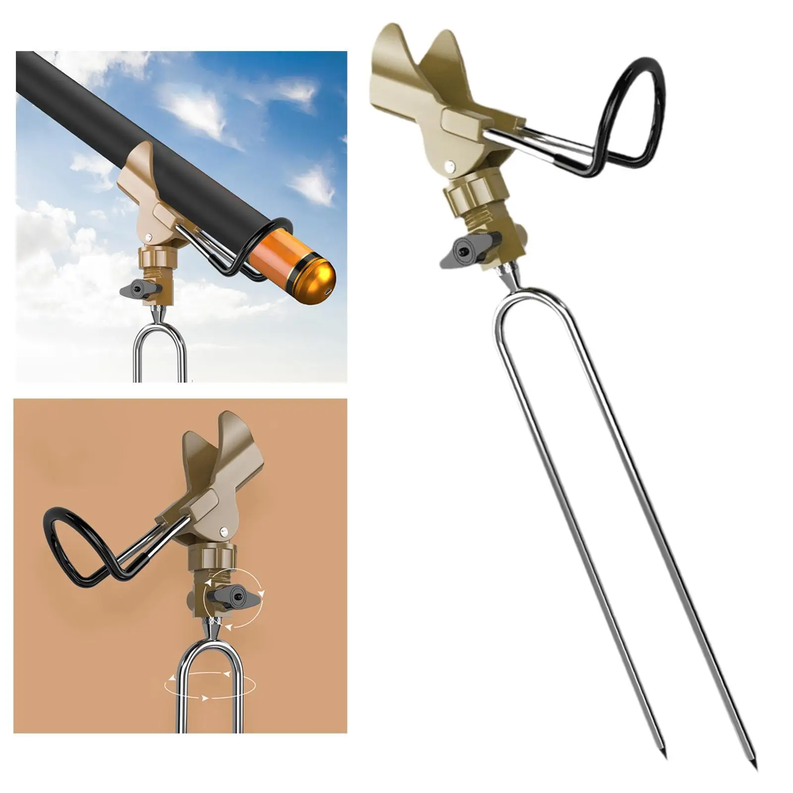 Soporte para caña de playa River Bank para tierra para regalos de pesca en el río y el lago para hombres