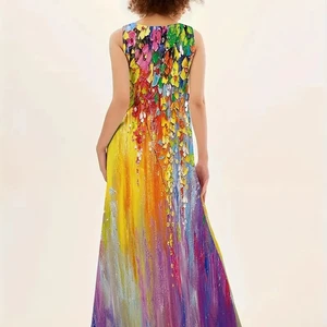 Langarmes Kleid mit weiblichen Stempelausschnitt, sexy Sommerkleid, tranker Handel in Europa und Amerika, neu, 2024 8 Hauptverkaufskleidung für die Arbeit im Garten - №3