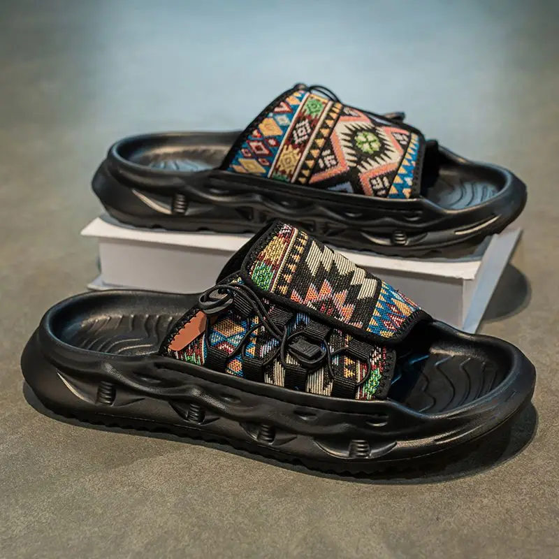 

Мужские летние пляжные сандалии с мягкой подошвой, устойчивые к скольжению и износу, для активного отдыха и повседневной носки