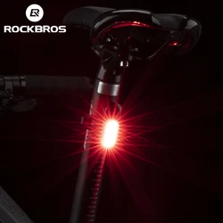 ROCKBROS-enquêter arrière de vélo, 250 mAh, aste par USB, ultraléger, lumière de cyclisme, étanche à l'iode, 5 modèles, accessoires de vélo