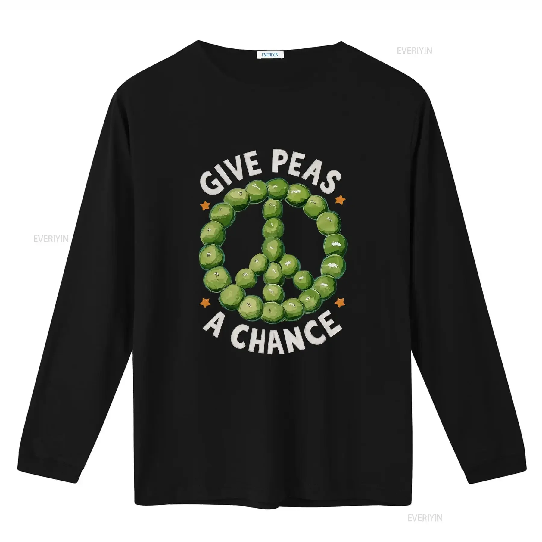 Funny Vegan Peace T Shirt Give Peas A Chance Eco Friendly Silly Food Pun for Vegetarians Trendy Plant Lover vintage Washed