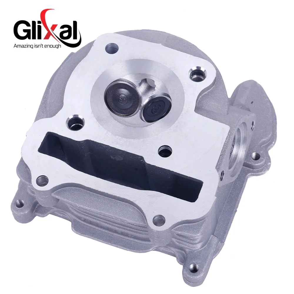 Glixal GY6 100cc 50mm Scooter Engine Big Bore Cylinder Rebuild Kit Cylinder Head assy 4-stroke 139QMB 139QMA Moped (64mm Valve)