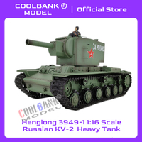 Coolbank henglong 3949-1 1:16 Scale Russian KV-2 Main Battle Tank Model Remote Control RC Tank Military Vehicle Toys for Boys14+
