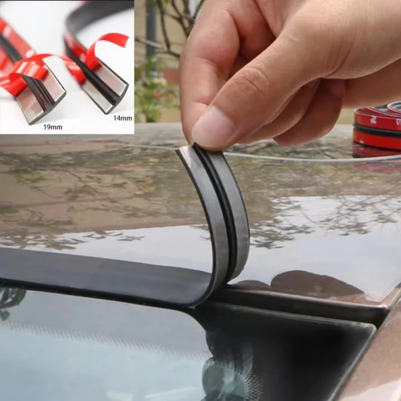 Tira de vedação do para-brisa do carro universal borracha telhado janela borda vedação protetor adesivo à prova ddustágua tira tempo tira de vedação à prova de poeira