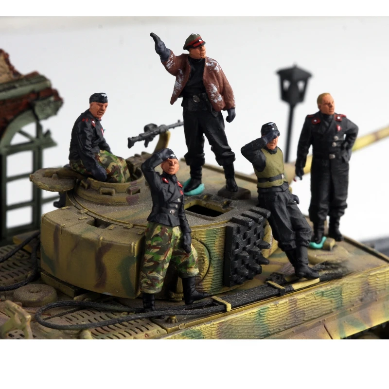 

Масштабная модель 1:72, смола, 5 шт., члены немецкой танковой команды, солдаты, сделай сам, сцены, коллекция аксессуаров, подарки, игрушки, фанаты