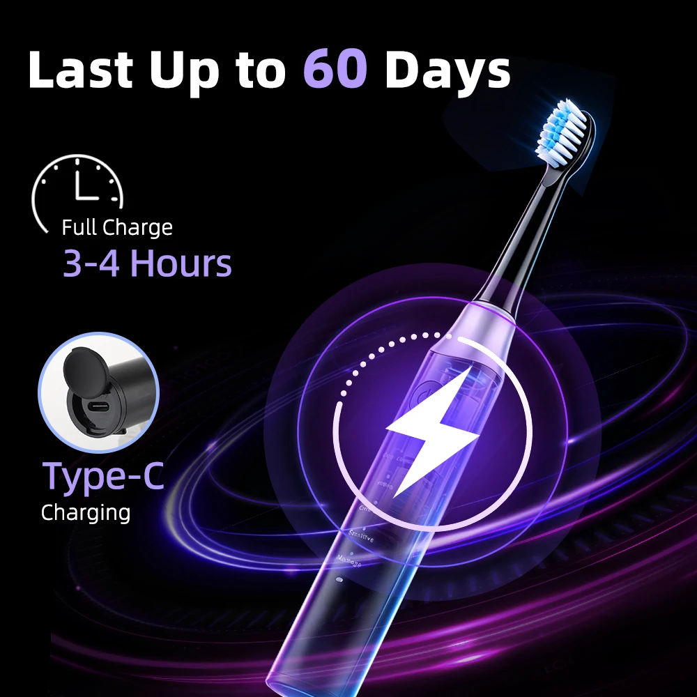 escova-de-dentes-eletrica-com-5-modos-para-dentes-sensiveis-limpeza-profunda-recarregavel-a-prova-d'agua-ipx7-temporizador-inteligente-de-2-minutos